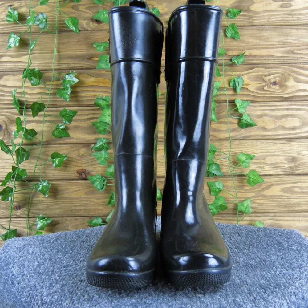 Sperry‎ Top-Sider Waterproof Rain Boots Women's Size 5 Black Tall